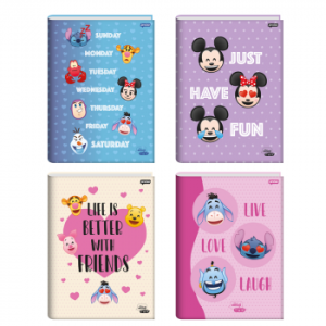 CADERNO JANDAIA  BROCHURÃO 48 FOLHAS-DISNEY EMOJI