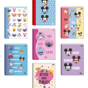 CADERNO JANDAIA  BROCHURÃO 80 FOLHAS-DISNEY EMOJI