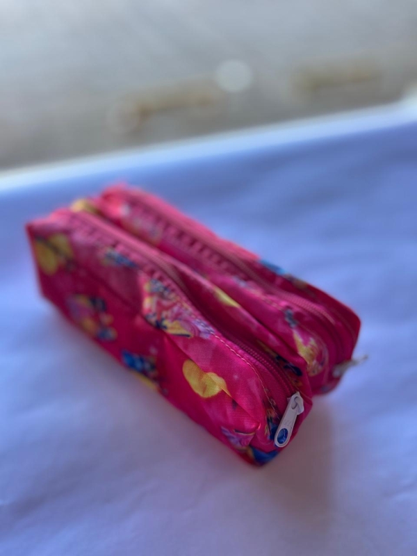 Estojo escolar duplo - Rosa Princesa