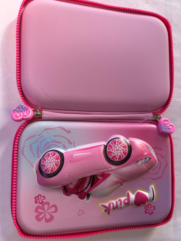 ESTOJO ESCOLAR COM DIVISORIA - CARRO PINK - Image 3