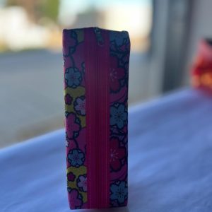 Estojo escolar simples 1 zíper- ESTAMPA FLOR - ROSA