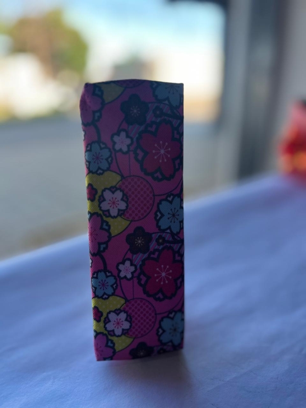 Estojo escolar simples 1 zíper- ESTAMPA FLOR - ROSA - Image 2