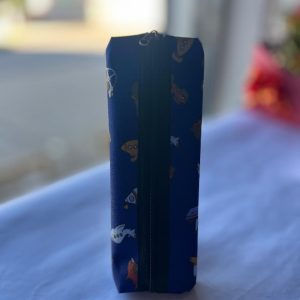 Estojo escolar simples 1 zíper- ESTAMPA BARQUINHO ESTAMPA AZUL