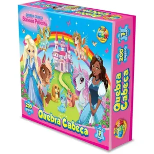QUEBRA-CABECA CARTONADO SONHO DE PRINCESA 200 PECAS UNIDADE 1028 - GGB PLAST