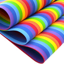 PLACA EM EVA ESTAMPADO 60X40CM ARCO IRIS