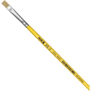 Pincel artesanal Chato 815 N.02 Amarelo - Pinceis
