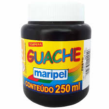 Tinta guache (250 ml) Preto - Maripel