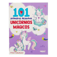 Livro Infantil Colorir 101 Desenhos de Unicórnio - Magic Kids