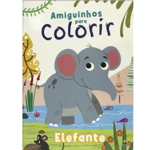 LIVRO INFANTIL AMIGUINHOS PARA COLORIR ELEFANTE
