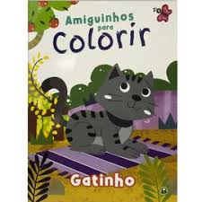 LIVRO INFANTIL AMIGUINHOS PARA COLORIR GATINHO
