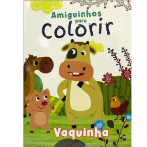 LIVRO INFANTIL AMIGUINHOS PARA COLORIR VAQUINHA