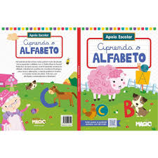Livro Cartilha Aprenda O Alfabeto 96 páginas - Magic Kids