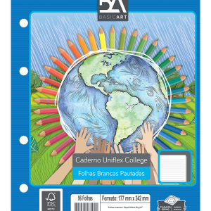 Bloco para fichário universitário Uniflex 96fls. - Jandaia