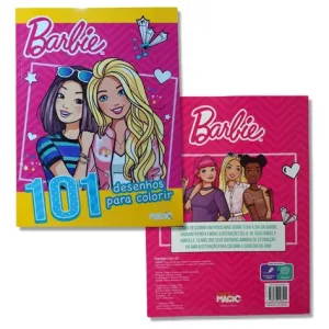 LIVRO INFANTIL COLORIR 101 DESENHOS BARBIE 104P 20X27 UNIDADE 98515 - MAGIC KIDS