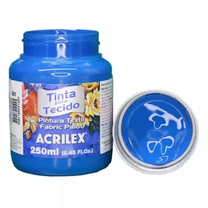 Tinta para Tecido Fosca 250 ml (Azul Turquesa) - Acrilex