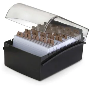 Fichario de mesa c/Base Plastica 5x8 Preto - Waleu