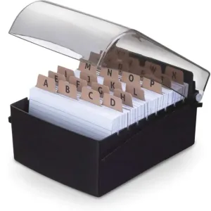 Fichario de mesa c/Base Plastica 4x6 Preto - Waleu