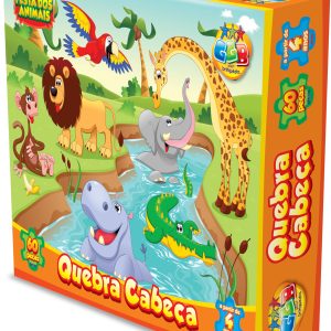 Quebra-Cabeça Cartonado Festa Dos Animais 60 Peças - Ggb Plast