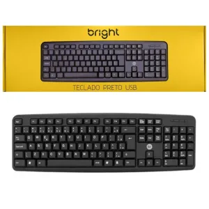 TECLADO BRIGHT 0014 BASIC PRETO USB