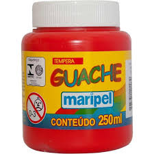 Tinta guache (250 ml) Vermelho - Maripel