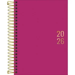 Agenda 2026 Napoli Espiral Rosa 176 fls. 129 mm x 187 mm - Tilibra
